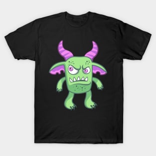 cute green monster male T-Shirt